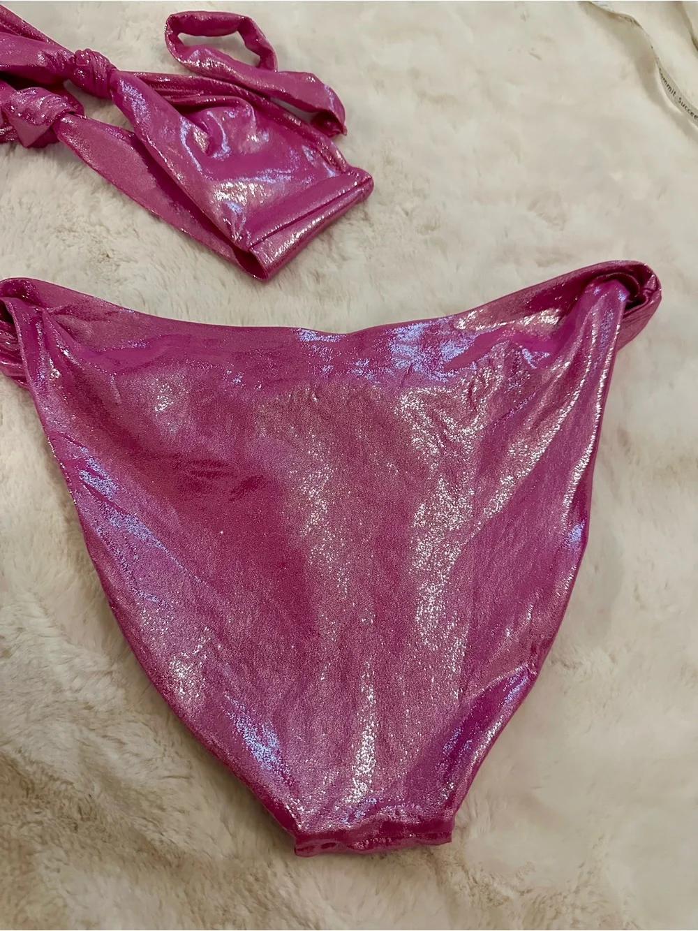 SKIMS Shimmer Magenta Bikini Set